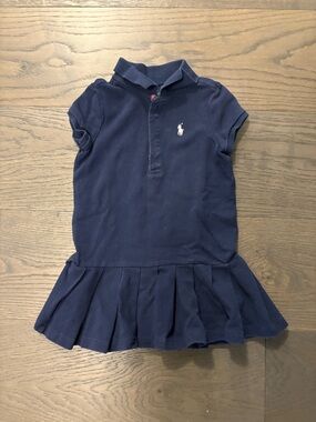Ralph Lauren navy blue girls dress 3T VGuC ret $85